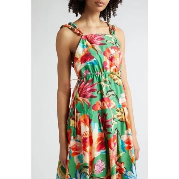 Farm Rio Women's Multicolor Tropicart Floral Sleeveless Midi Dress Large NWT - Picture 5 of 14